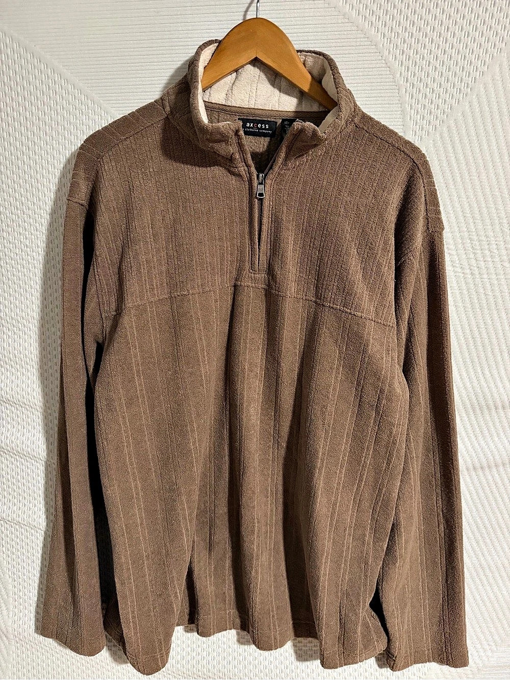 axcess Men's Brown Zip Pullover Size XXL